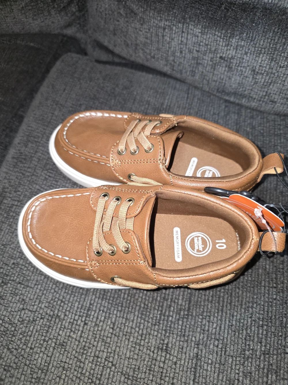 Wonder Nation Little Boys Brown Boat Shoes - Size 10
